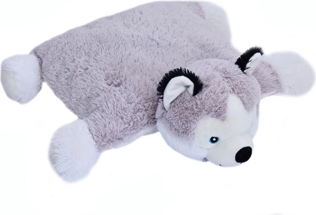 Plyšový vankúš husky 2v1 pre deti