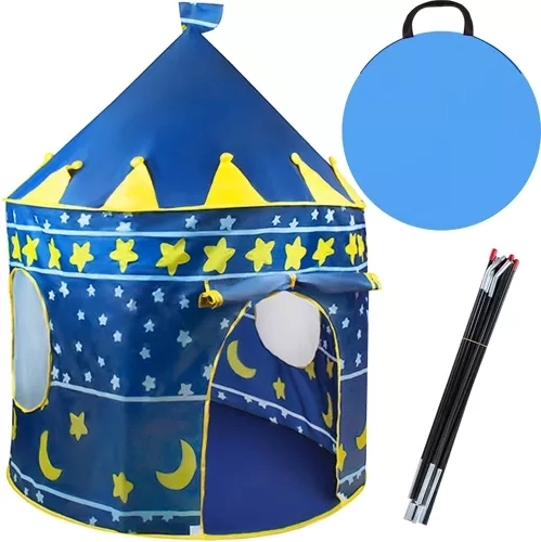 Detský stan – modrý hrad do domu aj na záhradu