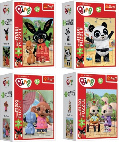 Puzzle mini maxi 20 dielikov BING – priatelia, 4 motívy
