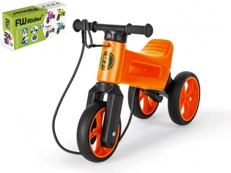 Odrážadlo Funny Wheels Rider SuperSport 2v1 s popruhom – Oranžová