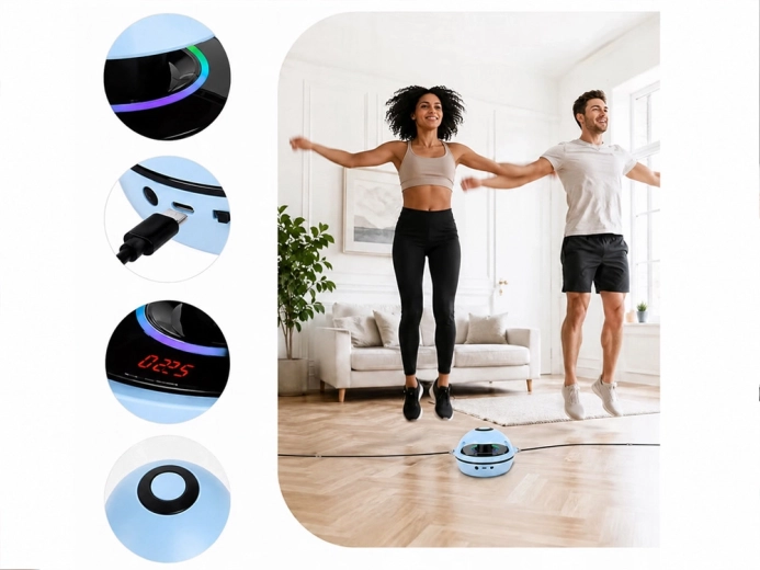 Bluetooth hudba a svetelné efekty pre zábavnejšie cvičenie