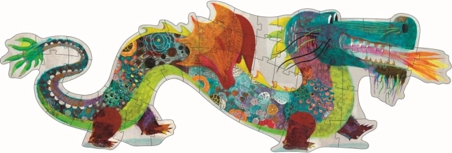 Djeco veľké puzzle Drak 58 dielikov