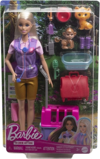 Barbie záchranárka zvierat – veterinárna kariéra herný set