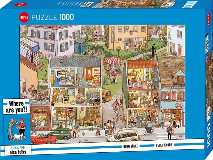HEYE puzzle Seek & Find: Mestské domy 1000 dielikov