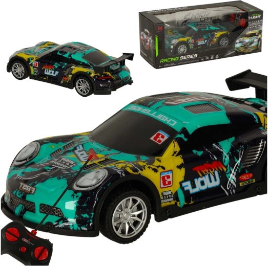 RC športové auto NIGHT WOLF modro‑zelené