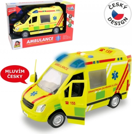 Ambulancia na batérie s českým hlasom 1:16
