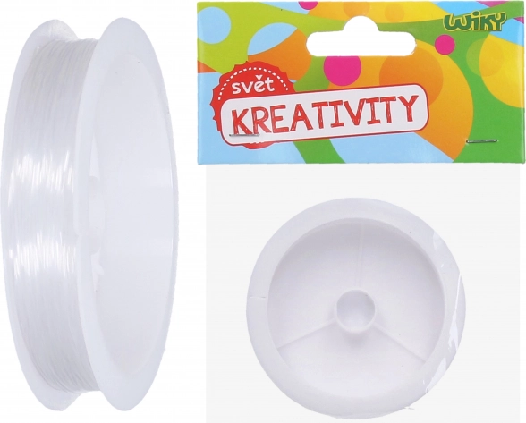 Priehľadné silónové lanko na korálky 0,6 mm, 14 m
