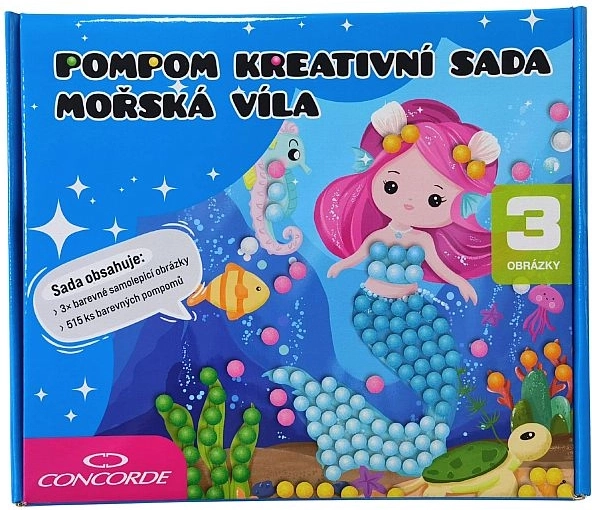 Kreatívna sada s pompónmi Morská víla CONCORDE
