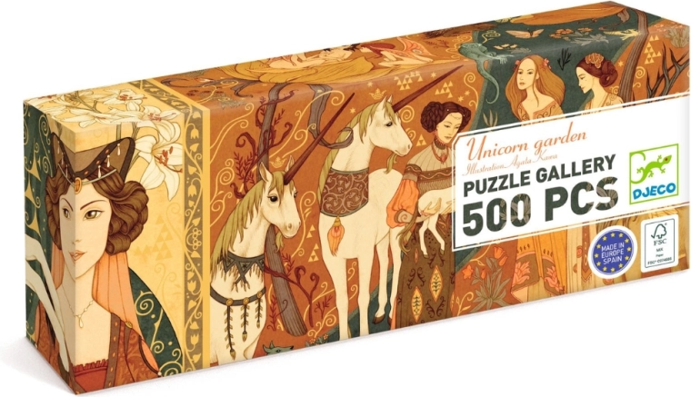 Djeco puzzle záhrada s jednorožcom, 500 dielikov