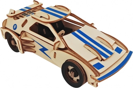 Woodcraft drevené 3D puzzle Závodné auto