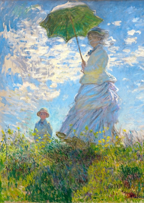Puzzle Claude Monet: Žena so slnečníkom 1000 dielikov