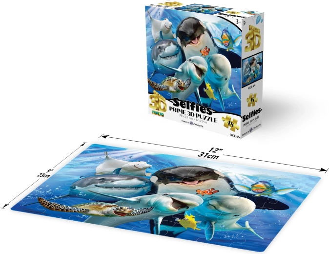 Prime 3D puzzle Selfie v oceáne 48 dielikov