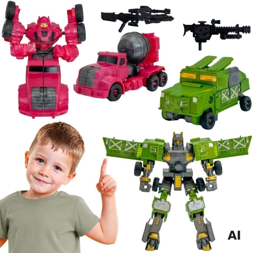 Woopie transformujúci roboti 4 v 1 bojové vozidlá