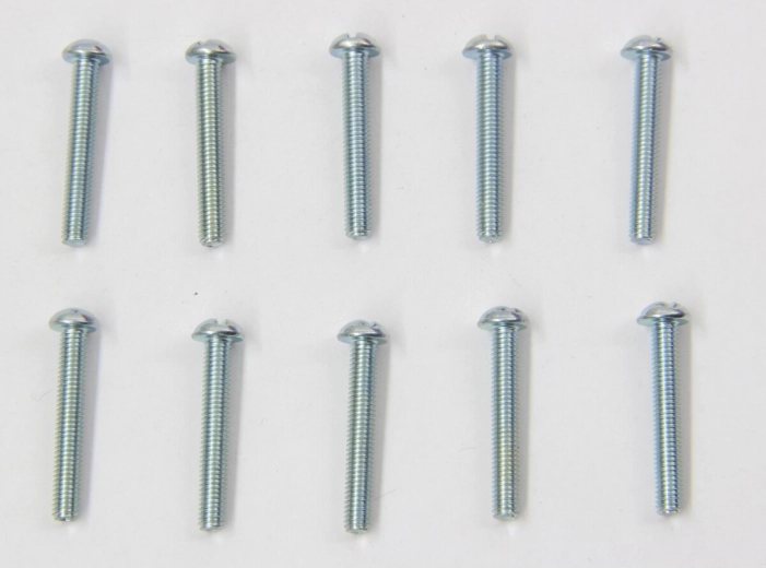 Skrutky s valcovou hlavou M3 × 20 mm, pozinkované - 10 kusov