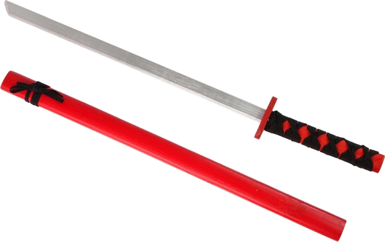 Drevený červený meč na cosplay 73 cm