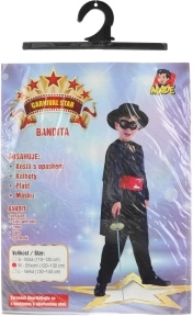 Detský karnevalový kostým banditu, veľkosť 120–130 cm