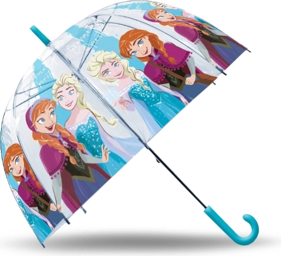 Priehľadný automatický dáždnik FROZEN (Ľadové kráľovstvo)
