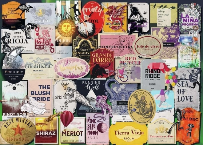 Puzzle Ravensburger etikety vín 1000 dielikov