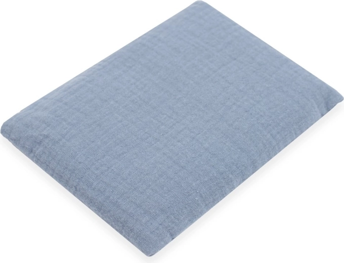 Mušelínový hrejivý a chladivý vankúšik s višňovými kôstkami NEW BABY Standard, modrý