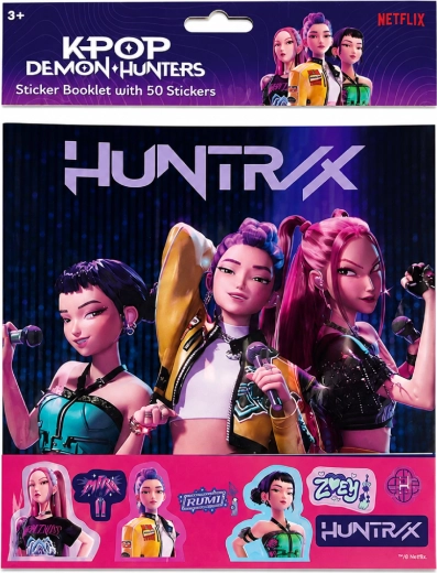 Samolepkový album KPop Demon Hunters Huntrix (50 samolepiek)