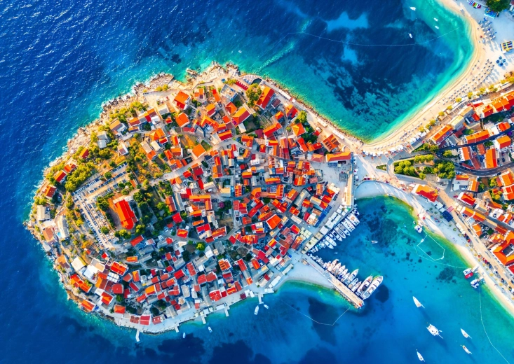 Enjoy puzzle letecký pohľad na Primošten Chorvátsko 1000 dielikov