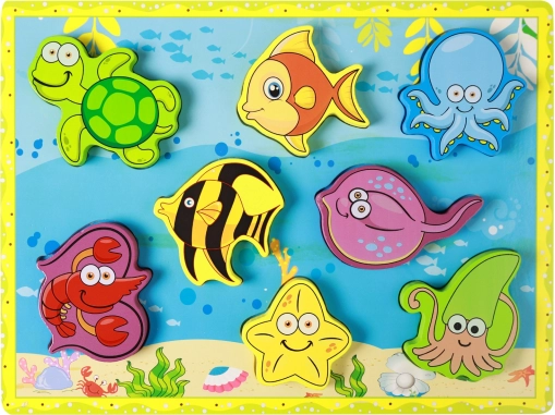 Drevená vkladačka podmorský svet