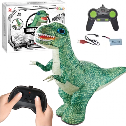 Veľký Dinosaurus Nafukovací Diaľkovo Ovládaný RC Zelený