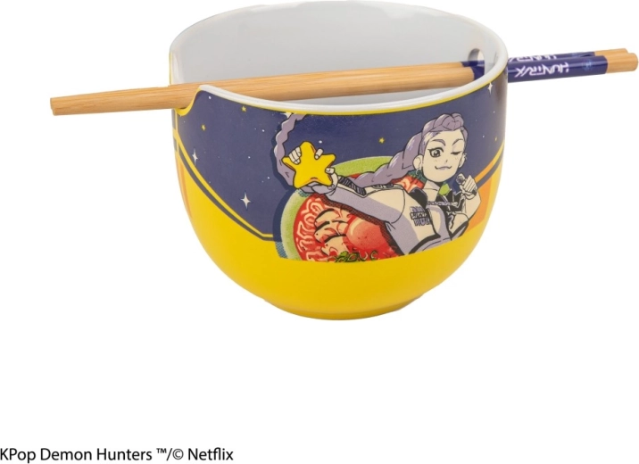 K-pop demon hunters ramen miska s paličkami (Rumi superstar flavor)