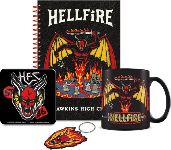 Darčekový set STRANGER THINGS – hrnček, zápisník, podtácka a kľúčenka