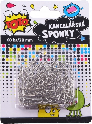 Kancelárske sponky farebné 28 mm