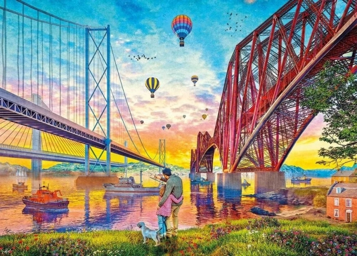 Gibsons puzzle Tri mosty nad riekou 1000 dielikov