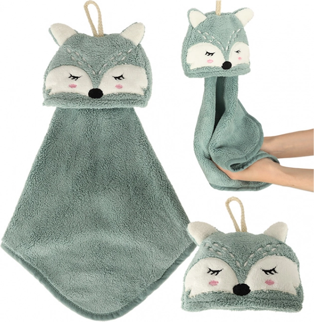 Detský uterák na ruky 42 × 25 cm – Modrá líška