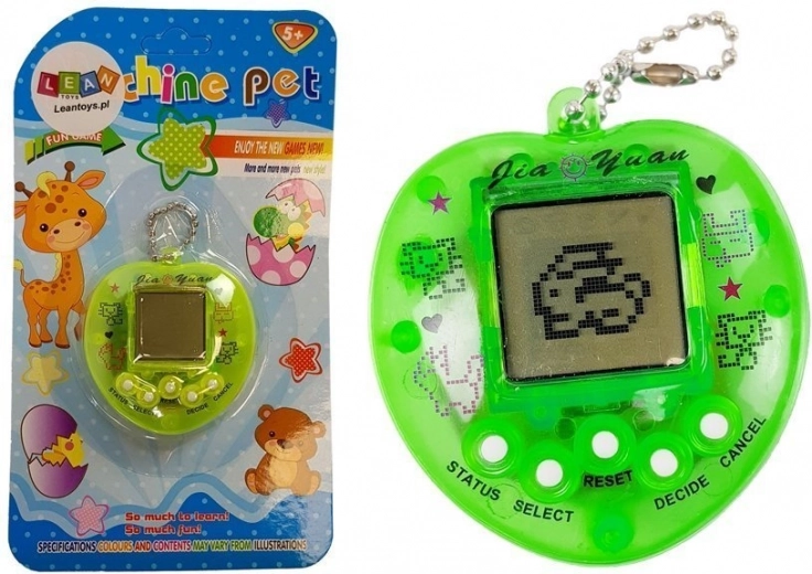 Elektronická hra TAMAGOTCHI zelená s krátkym retiazkom