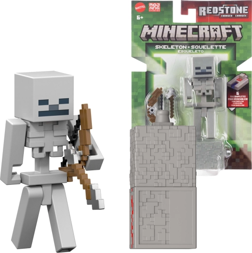 Figúrka Minecraft Skeleton zo série Redstone Charged s príslušenstvom