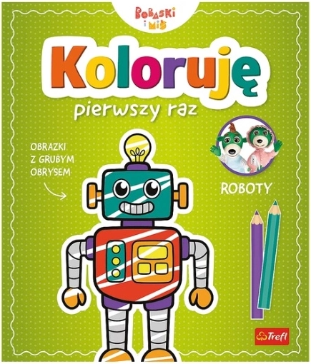 Vyfarbujem prvý raz: Roboty – detská omaľovánka