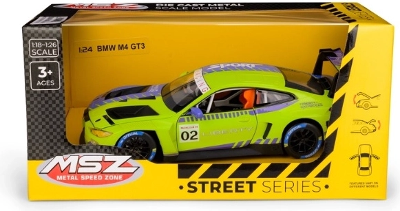 MSZ BMW M4 GT3 v mierke 1:24 zelený