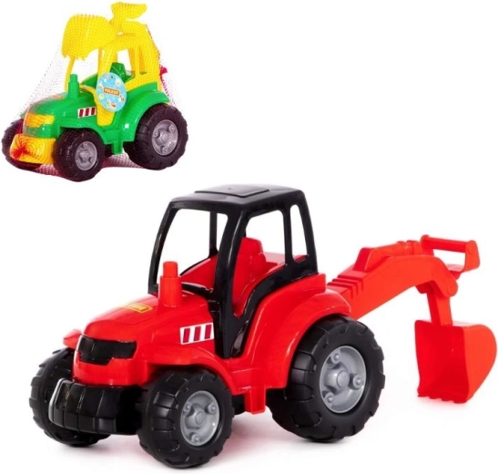 Plastový traktor s bagrovacou lyžicou pre deti