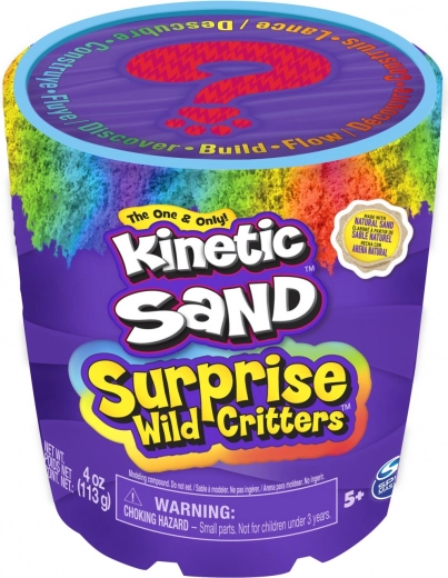 Kinetic sand vedierko s prekvapením – divoké zvieratká
