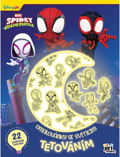 Omaľovánky so svietiacimi tetovačkami Spidey