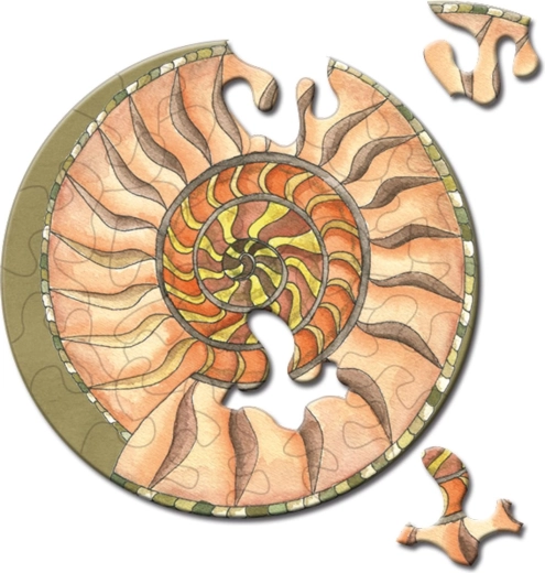 Okrúhle mini puzzle CURIOSI Picoli – slimák, 33 dielikov