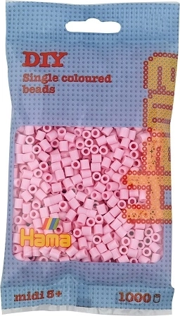 Hama MIDI zažehľovacie korálky pastelovo ružové 5 mm 1000 ks
