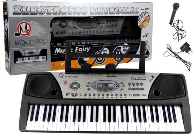 Elektronické klávesy s mikrofónom