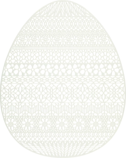 Mätová veľkonočná PVC prestierka v tvare vajíčka 32 × 40 cm