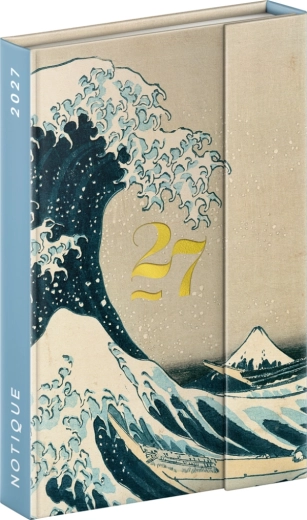 Notique týždenný magnetický diár Katsushika Hokusai 2027 11 × 16 cm
