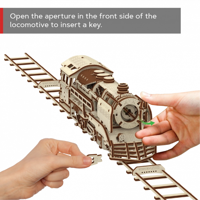 Drevené 3D puzzle WOODEN CITY Express s koľajami
