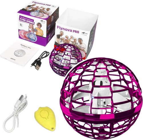 Lietajúca guľa Flynova LED ružová 10 cm