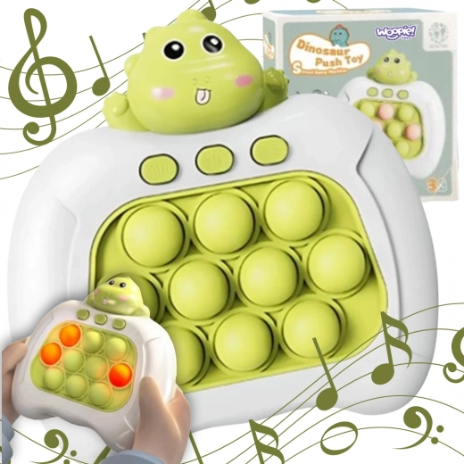 Interaktívna antistresová hra POP IT dinosaurus – zelená