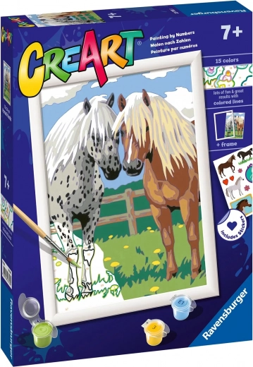 Maľovanie podľa čísel CreArt Šťastní kone