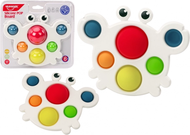 Silikónová senzomotorická hračka Krab Pop It