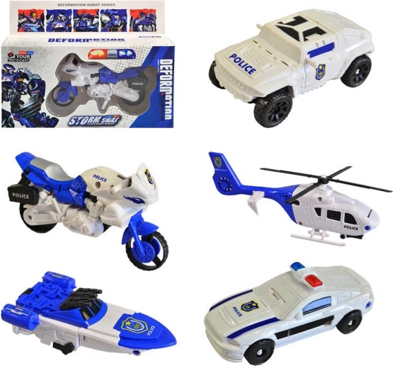 Transformačný policajný robot 2v1 (5 variantov) - 1 kus